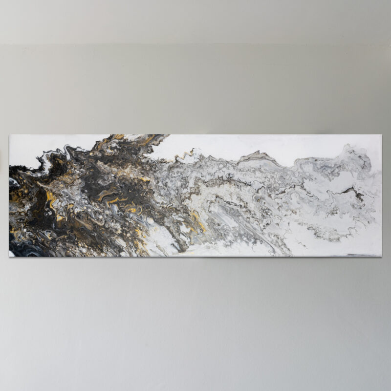 Black and gold flow wall art